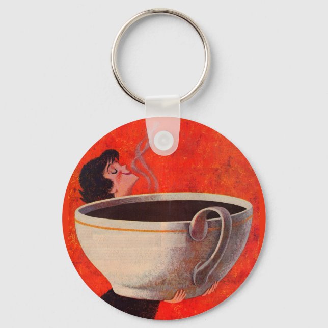big coffee drinker keychain (Front)