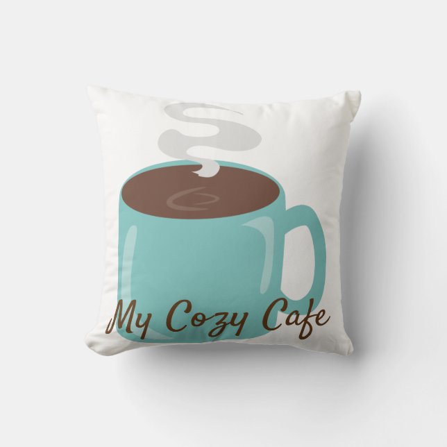 Big Coffee Throw Pillow (Front)