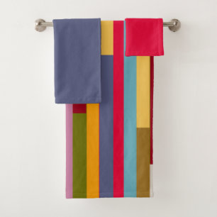 Big Colorful Stripes  Bath Towel Set