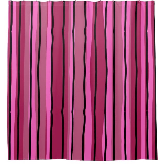 Big Colour Pop Hot Pink and Black Stripes (Front)