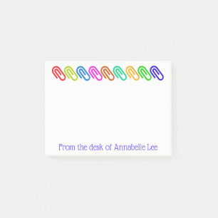 Big Coloured Paperclips Personalize Post-it Notes
