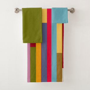 Big Colourful Stripes Bath Towel Set
