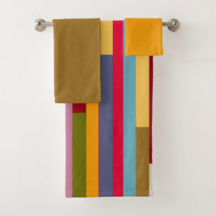 Big Colourful Stripes  Bath Towel Set