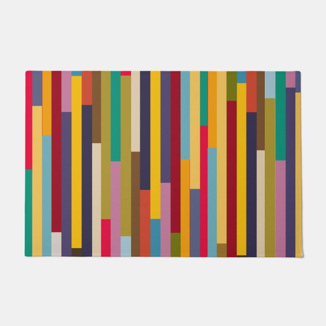 Big Colourful Stripes  Doormat (Front)