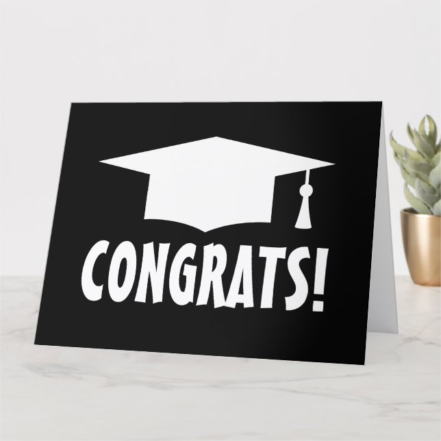 Big congratulations graduation greeting Card (Small Plant)