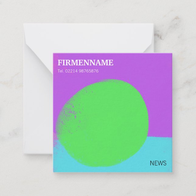 big cool fresh modern  card (Front)