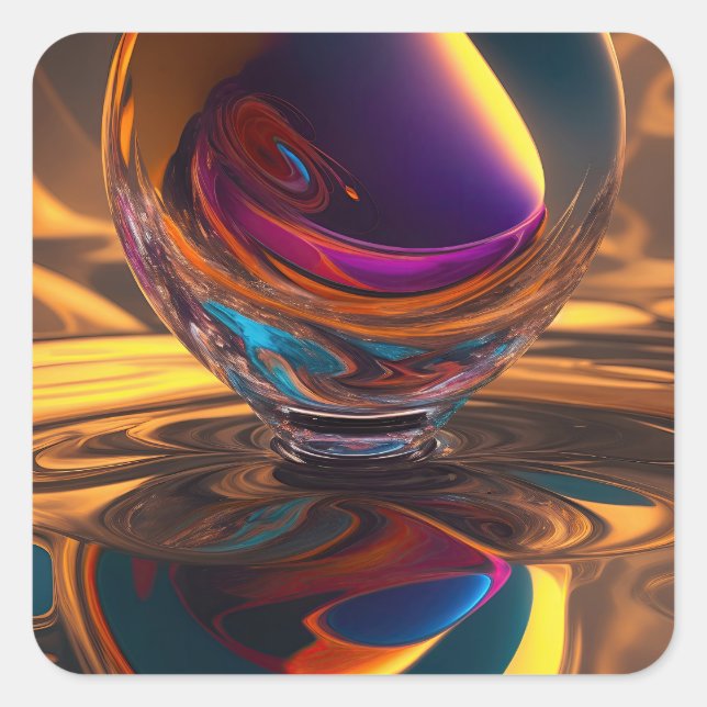 Big Cosmic Drop Square Sticker (Front)