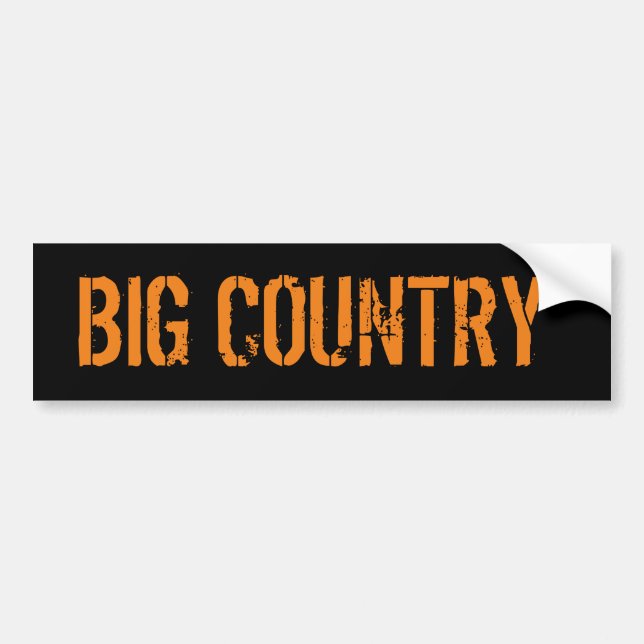Big Country Redneck Gear Bumper Sticker (Front)