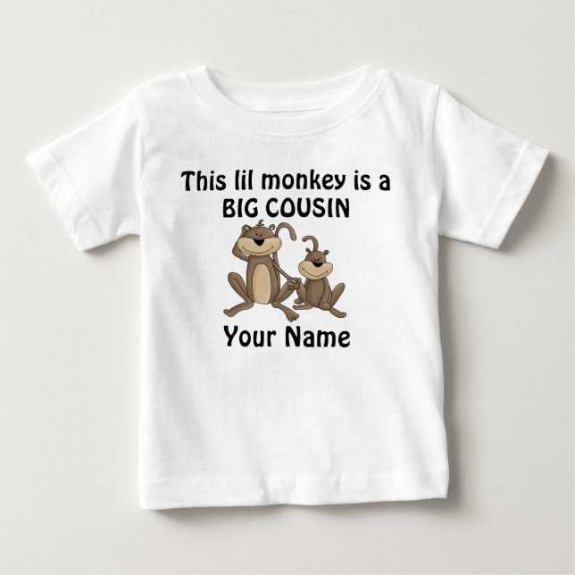 Big Cousin Monkey Personalized Shirt (Front)