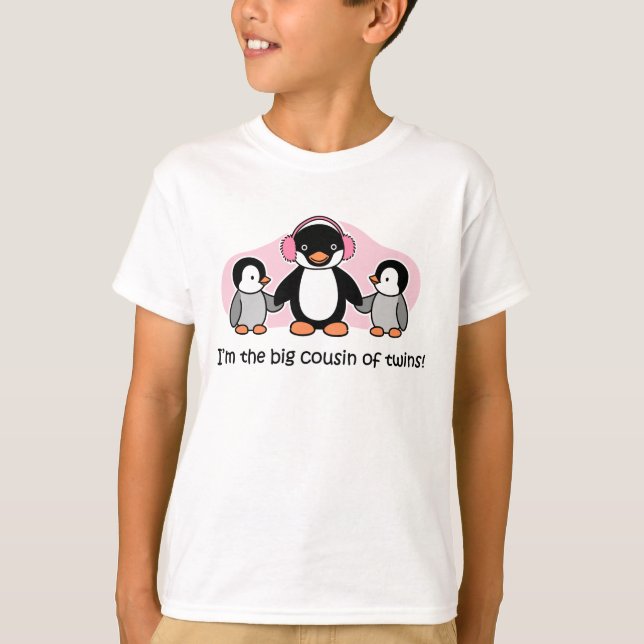 Big Cousin of Twins announcement T-Shirt (Front)