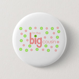 Big cousin polkadot T-shirt 2 Inch Round Button