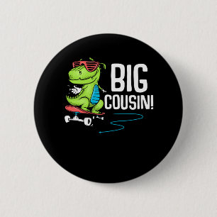 Big Cousin Skating Trex Skater 2 Inch Round Button