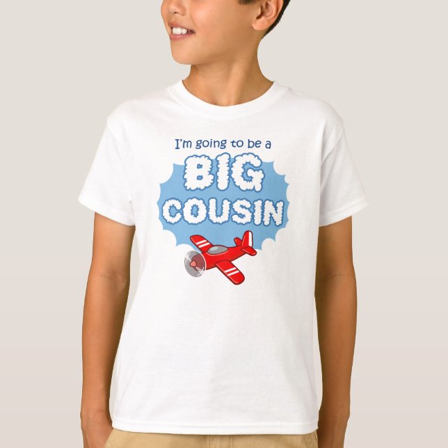 Big Cousin to be - Airplane announcement T-Shirt (Front)