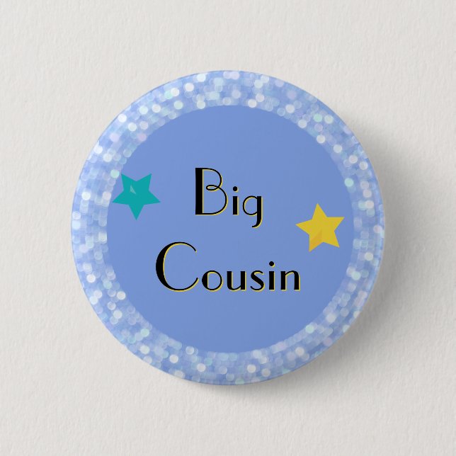 Big Cousin with Stars Classic Round  2 Inch Round Button (Front)
