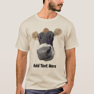 Big Cow Face, ajouter du texte, T-shirt