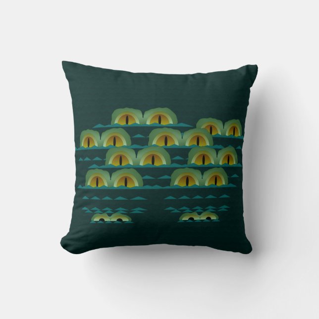 Big Croc Throw Pillow (Front)