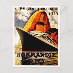 Big cruising ship from Normandy to Rio Postcard