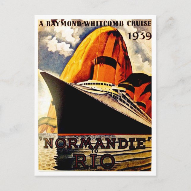Big cruising ship from Normandy to Rio Postcard (Front)