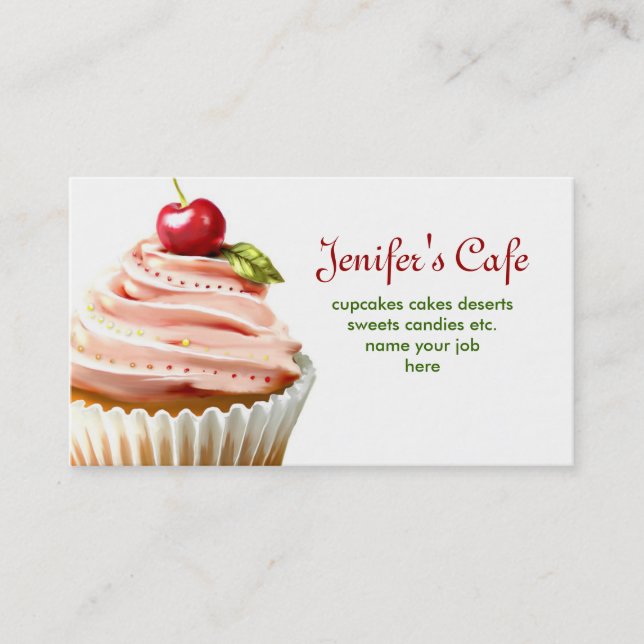 big cupcakes business card (Front)