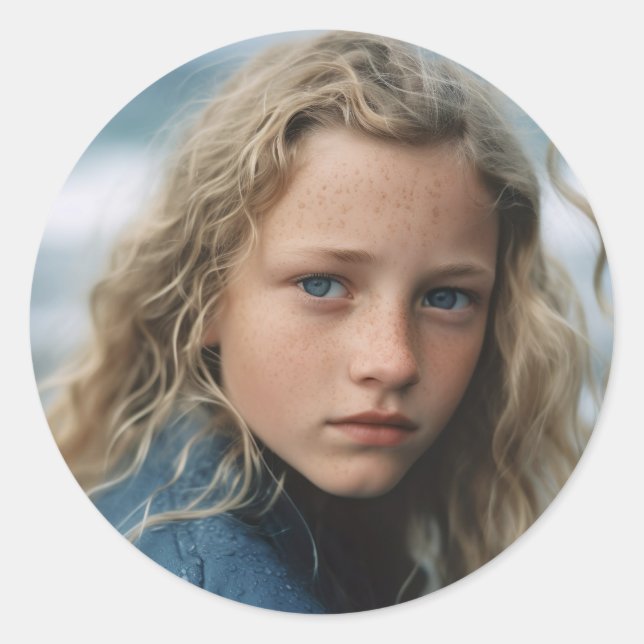 BIG CUSTOM ROUND PHOTO STICKERS (Front)