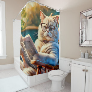 Big daddy cat with newspaper 