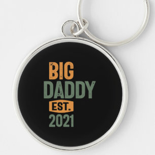 Big Daddy Est 2021 Father Grandpa Gift Keychain