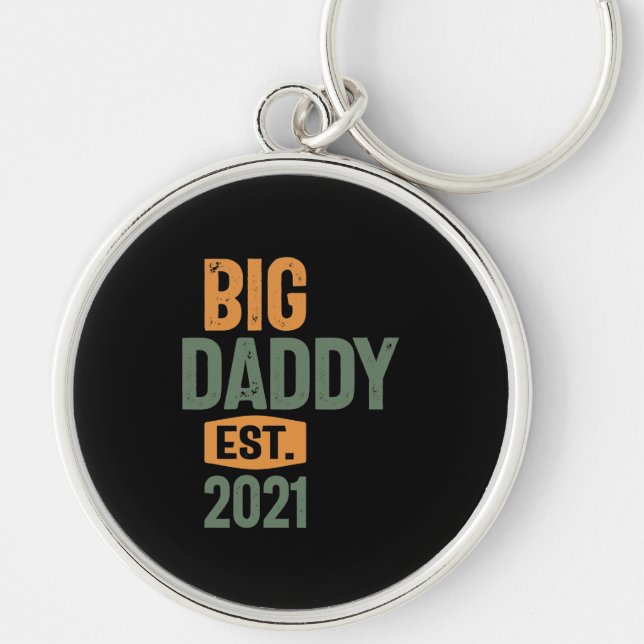 Big Daddy Est 2021 | Father Grandpa Gift Keychain (Front)
