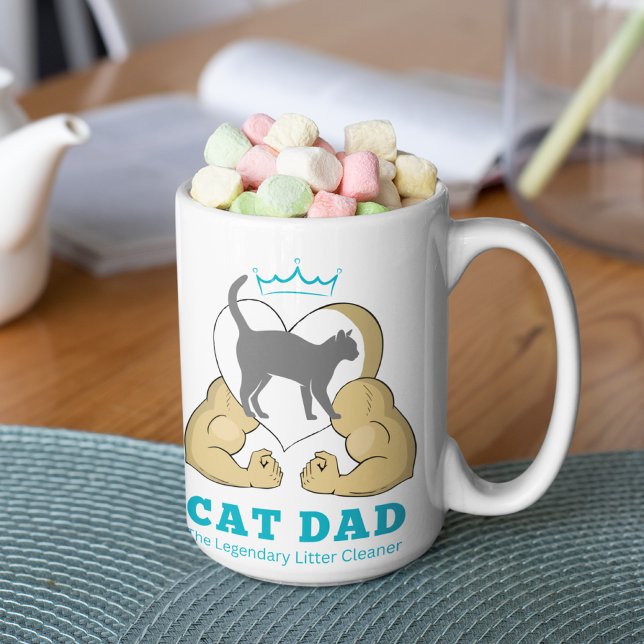 Big Daddy Muscular arms with a Cat in heart  Coffee Mug (Creator Uploaded)