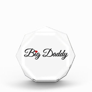 Big Daddy with Red Heart Photo Block