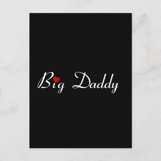 Big Daddy with Red Heart Postcard (Front)