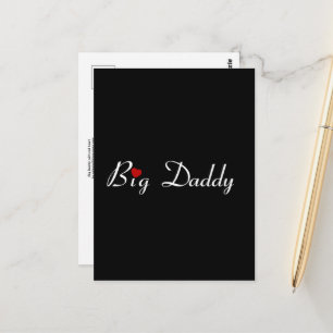 Big Daddy with Red Heart Postcard