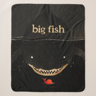 Big Dark Shark Sherpa Blanket
