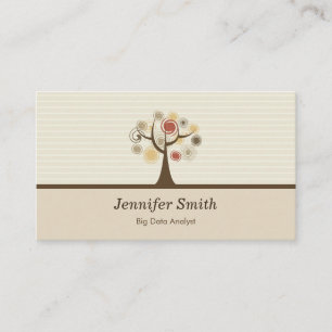 Big Data Analyst - Elegant Natural Theme Business Card