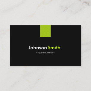 Big Data Analyst Modern Mint Green Business Card