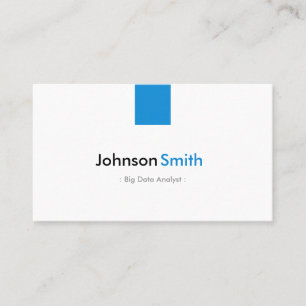 Big Data Analyst - Simple Aqua Blue Business Card