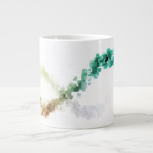 Big Data Visualization Analytics Technology Large Coffee Mug (Front)