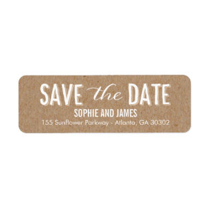 Big Day Save The Date Return Address Labels