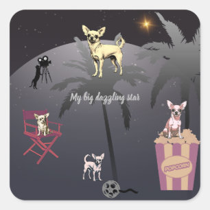 Big Dazzling Star  Square Sticker
