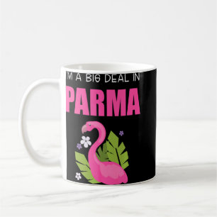Big Deal Sarcastic Funny Parma Ohio Pink Flamingo  Coffee Mug