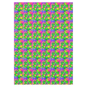 "BIG DESIGN GREEN BLUE RED MIXED COLOURS TABLECLOTH