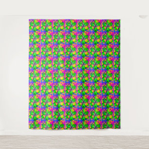 "BIG DESIGN GREEN BLUE RED MIXED COLOURS TAPESTRY