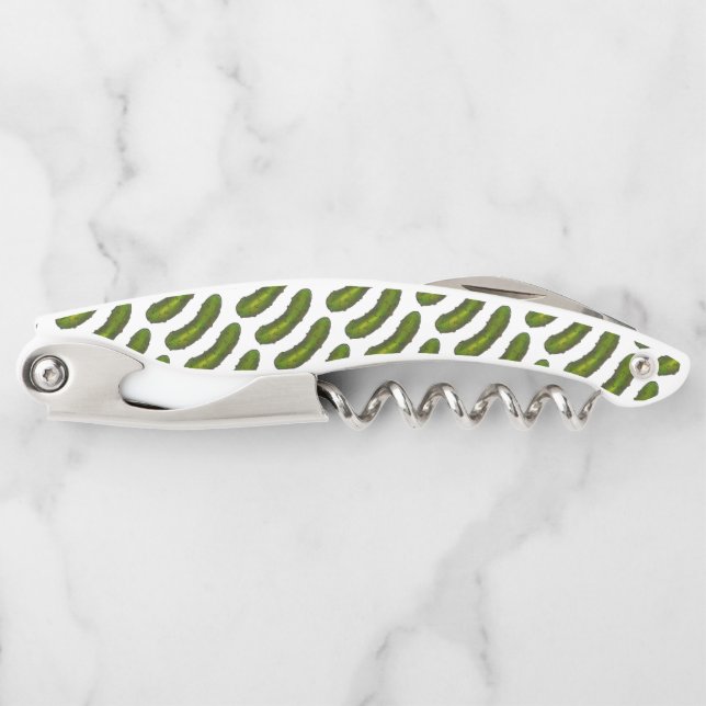 Big Dill Kosher Green Deli Pickle Foodie Gift Corkscrew (Front)