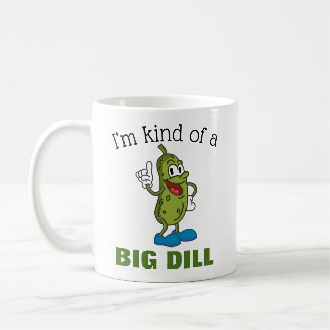 Big Dill Pickle Pun Coffee Mug (Left)