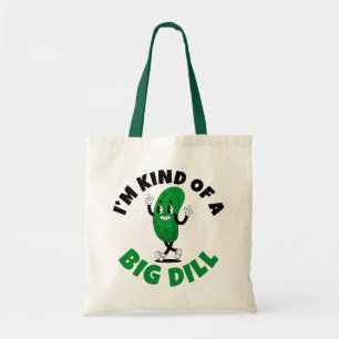Big Dill Pickle Pun Women's Basic T-Shirt Tote Bag