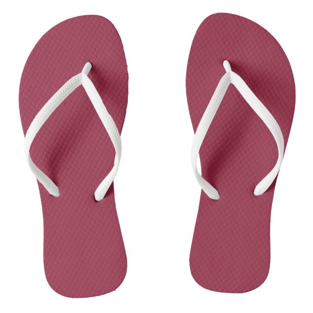 Big dip o’ruby  (solid colour) flip flops (Footbed)