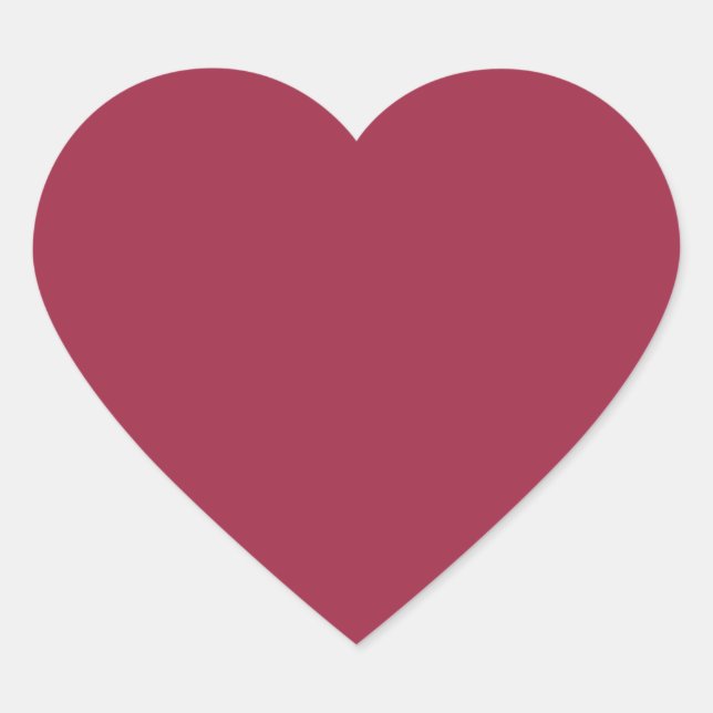 Big dip o’ruby  (solid colour) heart sticker (Front)