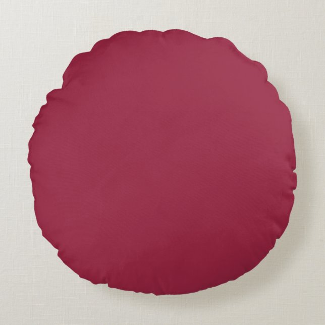 Big dip o’ruby  (solid colour) round pillow (Front)
