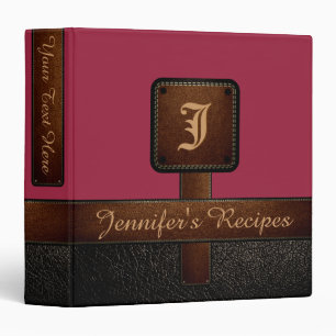 Big dip o'ruby Colour Elegant Recipe Leather Look Binder