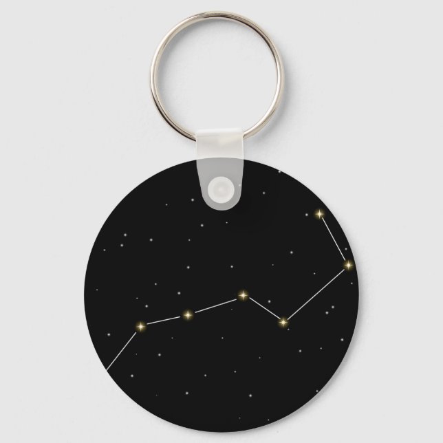 Big Dipper Star Constellation Graphic Keychain (Front)