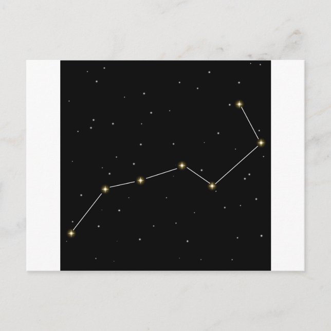 Big Dipper Star Constellation Graphic Postcard (Front)